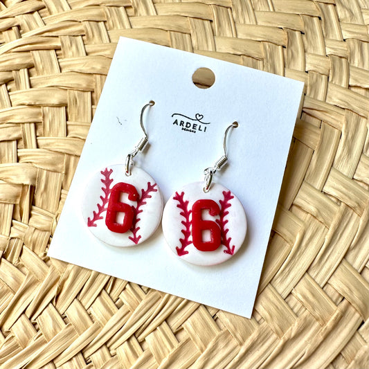 “Play Ball” Fan of 6 Sm Baseball Jonathan India Inspired Dangle Earrings