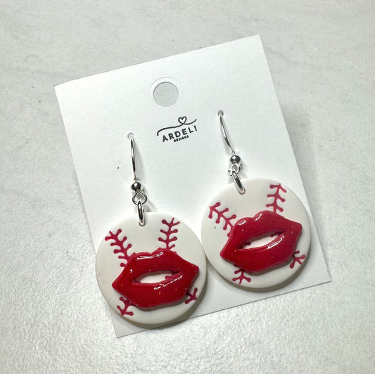 “Play Ball” Rosie Inspired Baseball Dangle Earrings