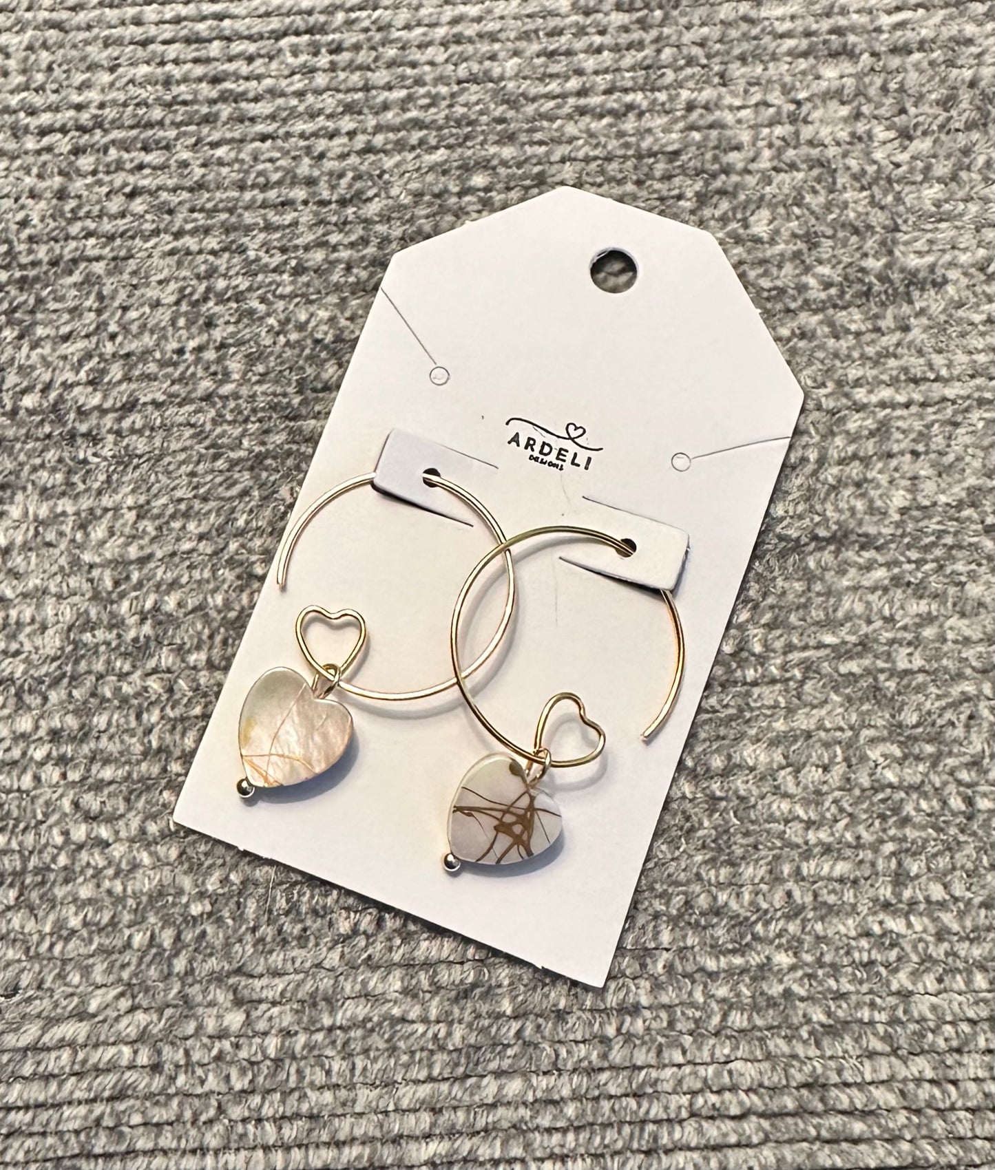 "Circle of Love" ABMOP Gold Heart Hoop Earrings